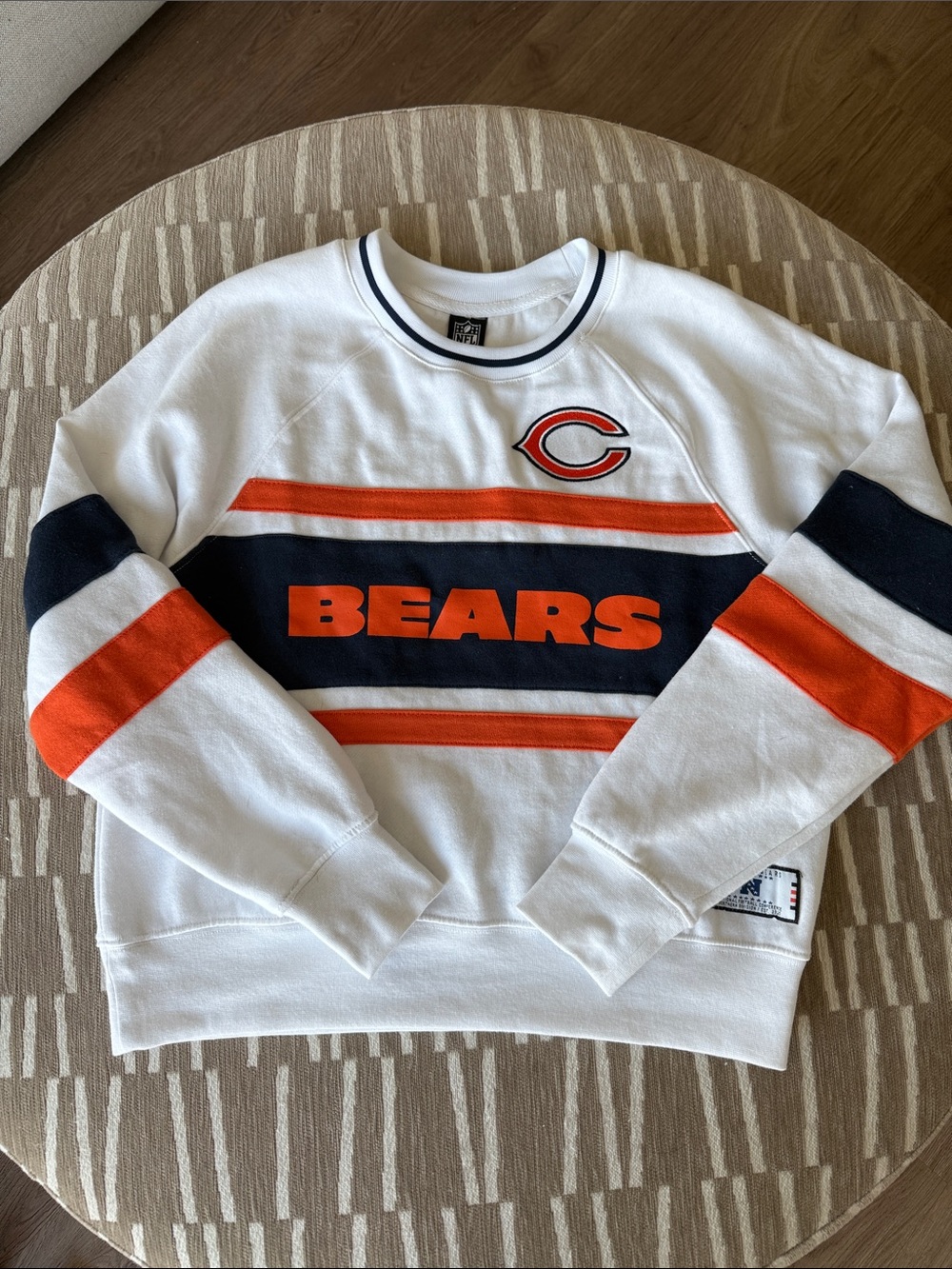 Chicago Bears White Crewneck Sweatshirt